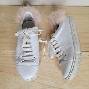 Anya Hindmarch fur leather sneakers size 6.5